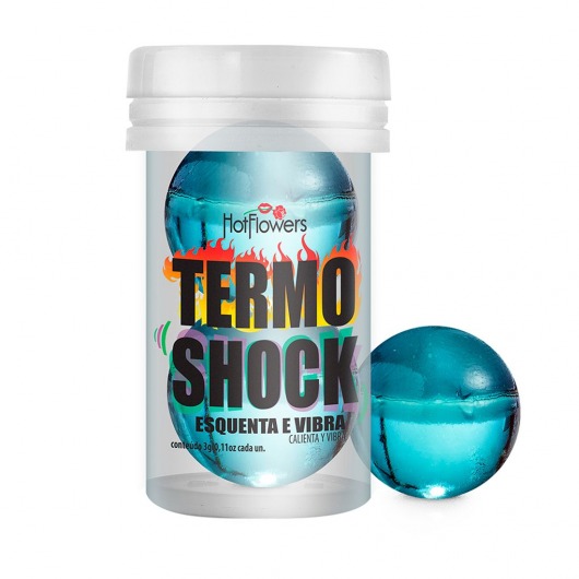 Интимный гель Termo Shock Hot Ball с разогревающе-покалывающим эффектом (2 шарика по 3 гр.) - HotFlowers - купить с доставкой во Владивостоке