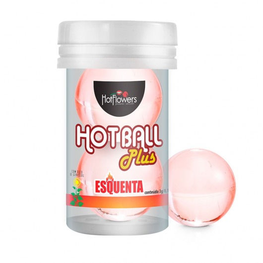 Лубрикант на масляной основе Hot Ball Plus с разогревающим эффектом (2 шарика по 3 гр.) - HotFlowers - купить с доставкой во Владивостоке