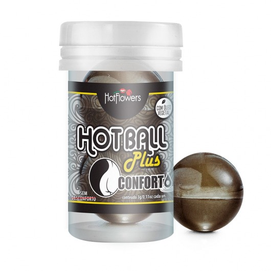 Анальный лубрикант на масляной основе Hot Ball Plus Conforto (2 шарика по 3 гр.) - HotFlowers - купить с доставкой во Владивостоке