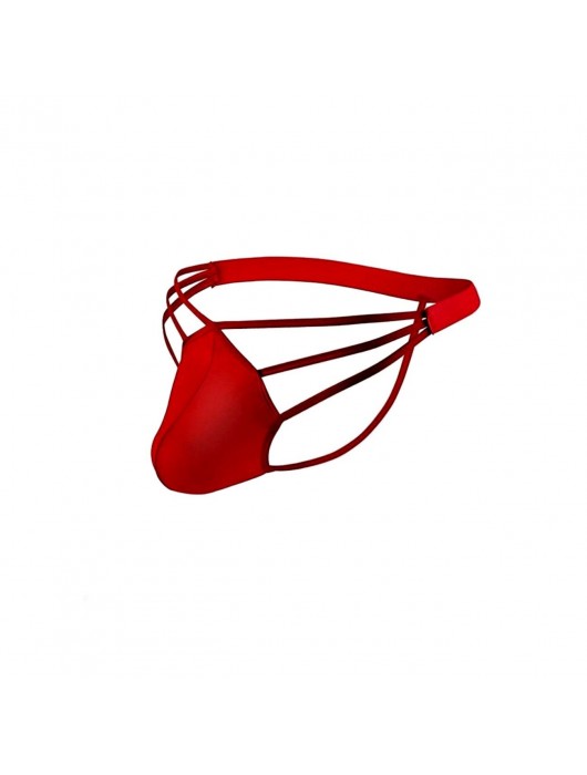 Красные сексуальные трусы-стринги на тонких бретелях - Romeo Rossi купить с доставкой