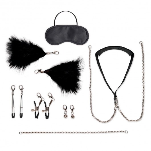 Большой эротический набор из 12 предметов Interchangeable Collar   Nipple Clips Set - Lux Fetish - купить с доставкой во Владивостоке