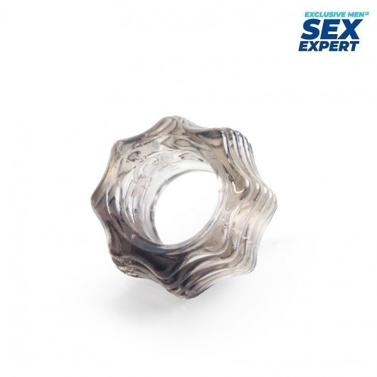 Дымчатое фигурное эрекционное кольцо - Sex Expert - во Владивостоке купить с доставкой