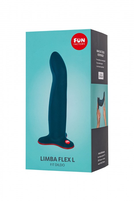 Синий фаллоимитатор Limba Flex L - 18,1 см. - Fun Factory