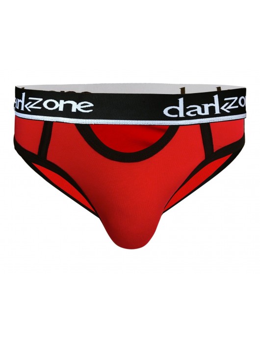 Красные мужские трусы-брифы с вырезом - Darkzone купить с доставкой