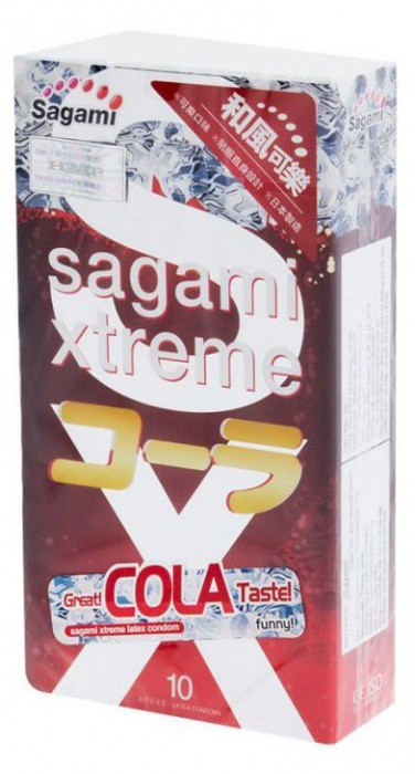 Ароматизированные презервативы Sagami Xtreme COLA - 10 шт. - Sagami - купить с доставкой во Владивостоке