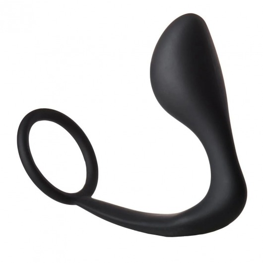 Черное эрекционное кольцо с анальной пробкой Anal Plug With Cockring - Dream Toys - во Владивостоке купить с доставкой