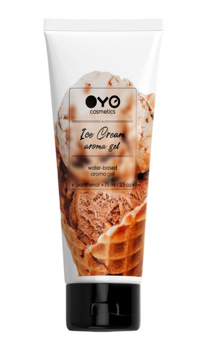 Лубрикант на водной основе OYO Aroma Gel Ice Cream с ароматом пломбира - 75 мл. - OYO - купить с доставкой во Владивостоке