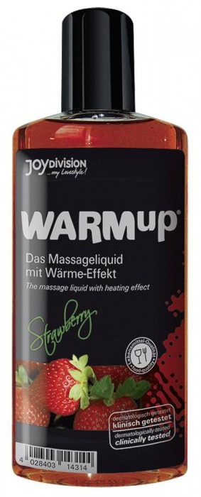 Разогревающее масло WARMup Strawberry - 150 мл. - Joy Division - купить с доставкой во Владивостоке