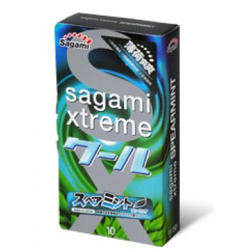 Презервативы Sagami Xtreme Mint с ароматом мяты - 10 шт. - Sagami - купить с доставкой во Владивостоке