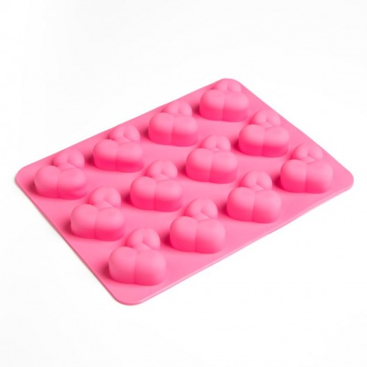 Ярко-розовая силиконовая форма для льда с фаллосами - Сима-Ленд - купить с доставкой во Владивостоке