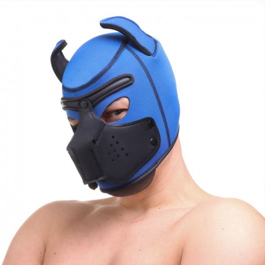 Синяя неопреновая БДСМ-маска Puppy Play - Сима-Ленд - купить с доставкой во Владивостоке