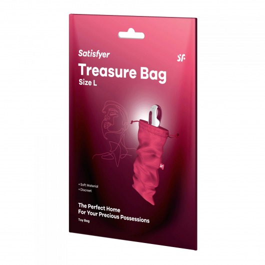 Розовый мешочек для хранения игрушек Treasure Bag L - Satisfyer - купить с доставкой во Владивостоке