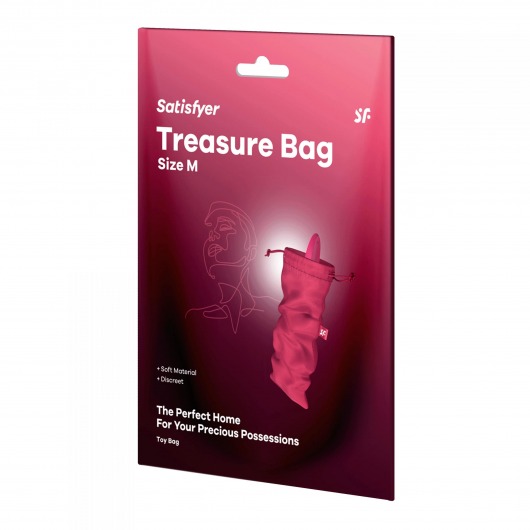 Розовый мешочек для хранения игрушек Treasure Bag M - Satisfyer - купить с доставкой во Владивостоке