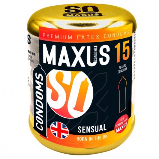 Презервативы анатомической формы Maxus Sensual - 15 шт. - Maxus - купить с доставкой во Владивостоке
