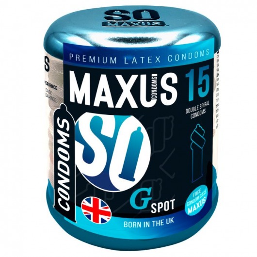 Презервативы Maxus G spot с двойной спиралью - 15 шт. - Maxus - купить с доставкой во Владивостоке