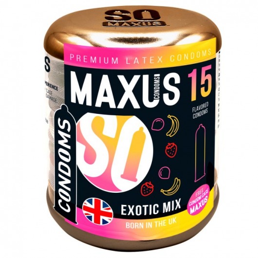 Ароматизированные презервативы Maxus Exotic Mix - 15 шт. - Maxus - купить с доставкой во Владивостоке