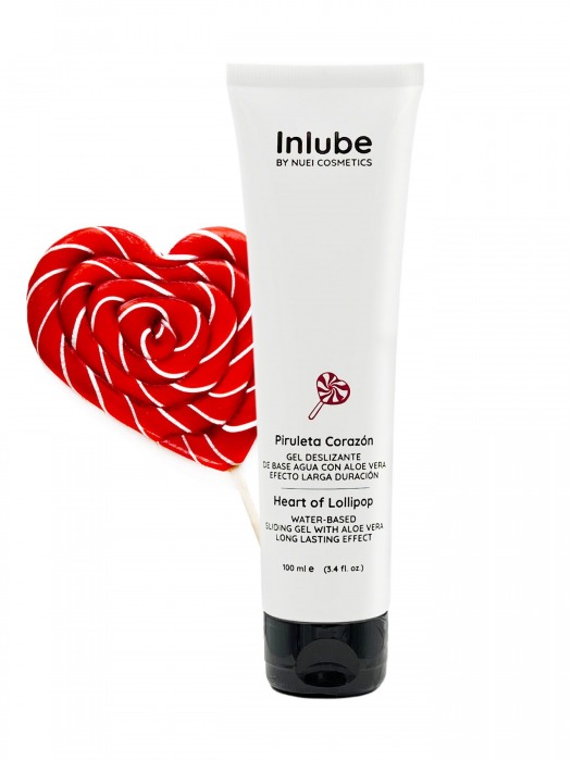 Смазка на водной основе Nuei Inlube Lollipop с алоэ вера и ароматом леденцов - 100 мл. - Nuei cosmetics - купить с доставкой во Владивостоке