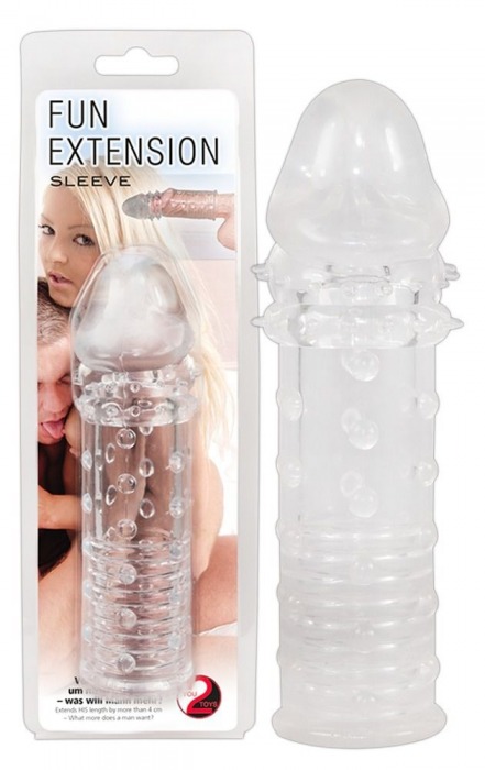 Прозрачная насадка на пенис Fun Extension - 16 см. - Orion - во Владивостоке купить с доставкой