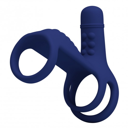 Синяя вибронасадка на пенис Vibrating Penis Sling - Baile - во Владивостоке купить с доставкой