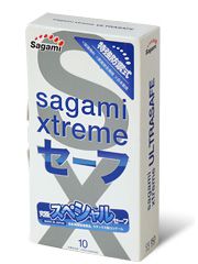 Презервативы Sagami Xtreme Ultrasafe с двойным количеством смазки - 10 шт. - Sagami - купить с доставкой во Владивостоке