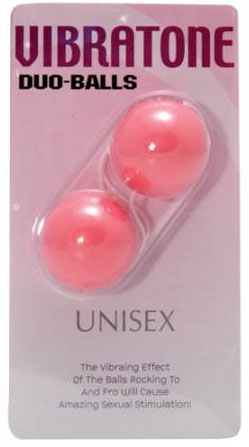 Розовые вагинальные шарики Vibratone DUO-BALLS - Seven Creations