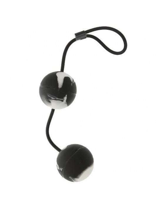 Шарики мягкие вагинальные черные duoballs - Seven Creations