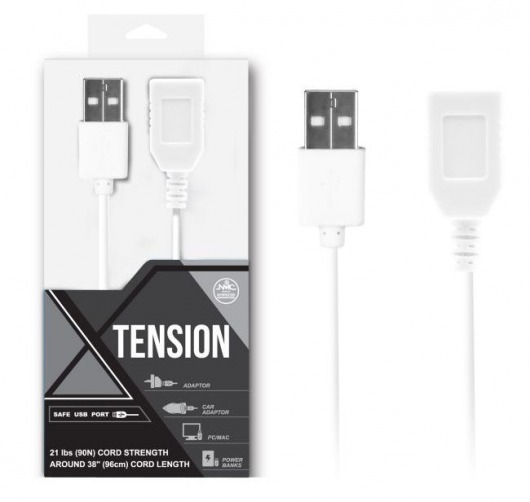 Белый удлинитель USB-провода - 100 см. - NMC - купить с доставкой во Владивостоке