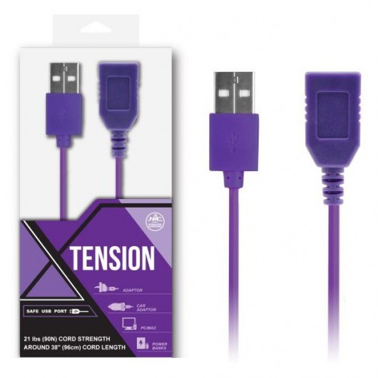 Фиолетовый удлинитель USB-провода - 100 см. - NMC - купить с доставкой во Владивостоке
