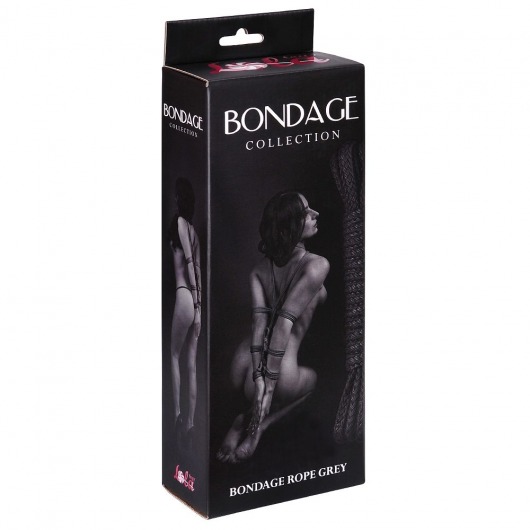 Серая веревка Bondage Collection Grey - 9 м. - Lola Games - купить с доставкой во Владивостоке