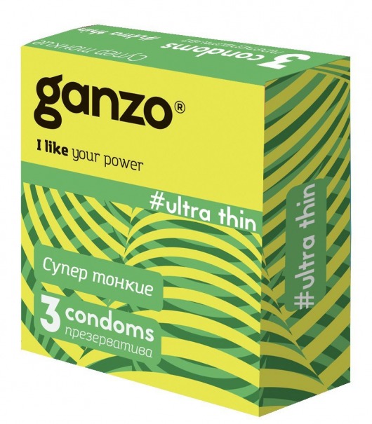 Ультратонкие презервативы Ganzo Ultra thin - 3 шт. - Ganzo - купить с доставкой во Владивостоке