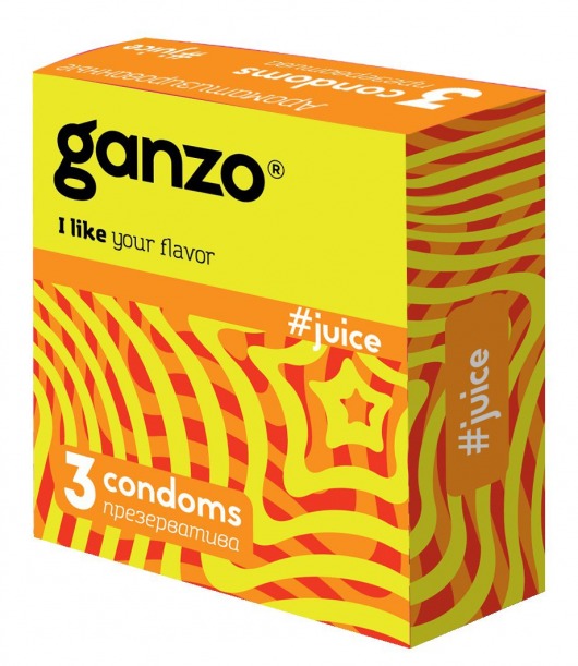 Ароматизированные презервативы Ganzo Juice - 3 шт. - Ganzo - купить с доставкой во Владивостоке