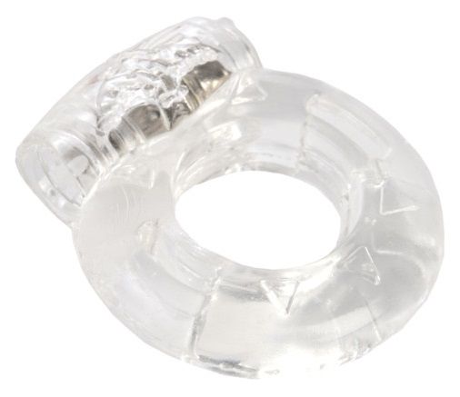 Толстое прозрачное эрекционное кольцо с вибратором - Toyfa Basic - во Владивостоке купить с доставкой