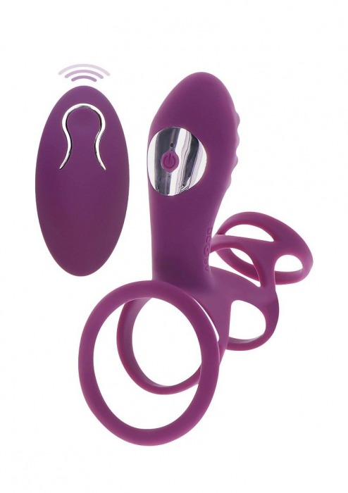 Фиолетовая эрекционная вибронасадка Halo Halo C-Ring Sleeve - Toy Joy - во Владивостоке купить с доставкой