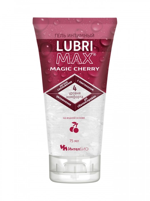 Интимный гель-смазка на водной основе Lubrimax Magic Cherry - 75 мл. - ИнтелБИО - купить с доставкой во Владивостоке