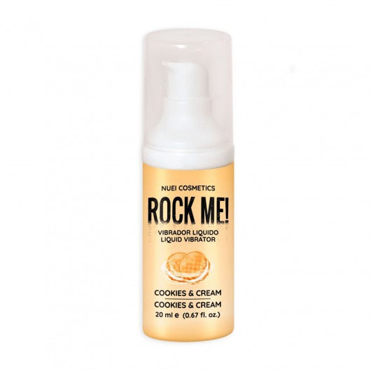 Жидкий вибратор Nuei Rock Me! с ароматом печенья и сливок - 20 мл. - Nuei cosmetics - купить с доставкой во Владивостоке