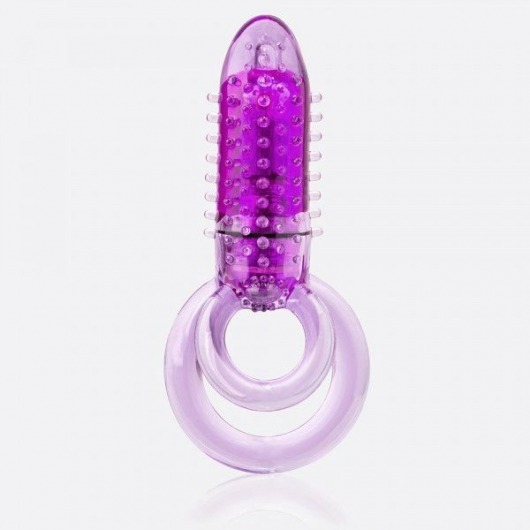 Фиолетовое виброкольцо с подхватом мошонки DOUBLE O 8 PURPLE - Screaming O - во Владивостоке купить с доставкой