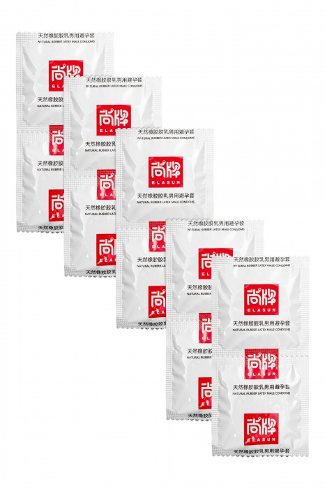 Презервативы с точками и ребрами Elasun Ribbed and Dotted - 10 шт. - Elasun - купить с доставкой во Владивостоке