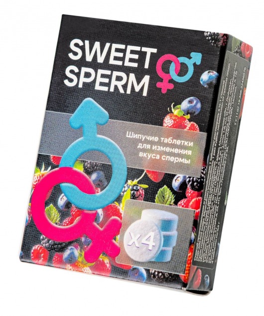 Шипучие таблетки для мужчин Sweet Sperm для изменения вкуса спермы (4 шт. по 0,5 гр.) - Капиталпродукт - купить с доставкой во Владивостоке