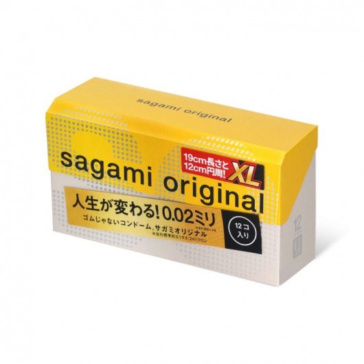 Презервативы увеличенного размера Sagami Original 0.02 XL-size - 12 шт. - Sagami - купить с доставкой во Владивостоке