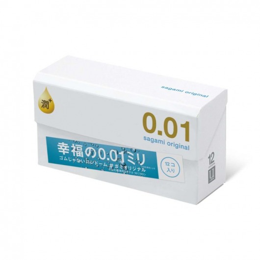 Увлажнённые презервативы Sagami Original 0.01 Extra Lub - 12 шт. - Sagami - купить с доставкой во Владивостоке