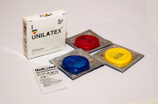 Разноцветные ароматизированные презервативы Unilatex Multifruits - 3 шт. - Unilatex - купить с доставкой во Владивостоке