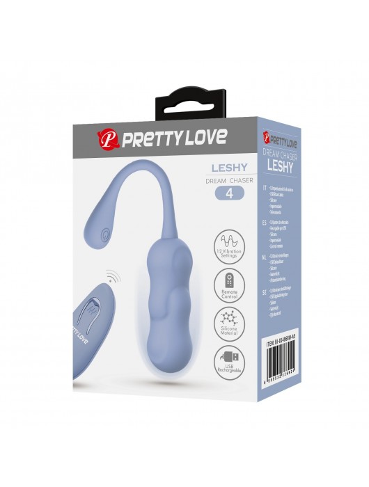 Голубое виброяйцо Leshy с пультом ДУ - Baile