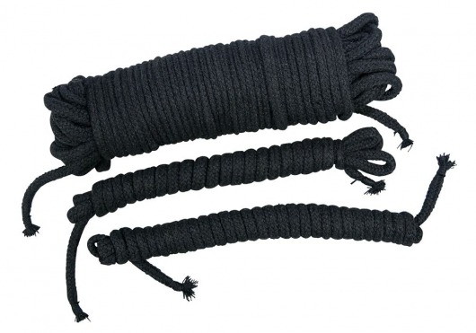 Чёрные хлопковые верёвки для бондажа - Orion - купить с доставкой во Владивостоке