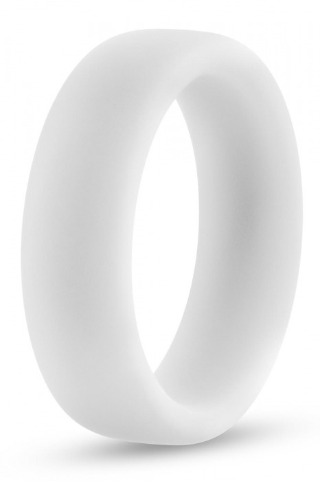 Белое люминесцентное эрекционное кольцо Silicone Glo Cock Ring - Blush Novelties - во Владивостоке купить с доставкой