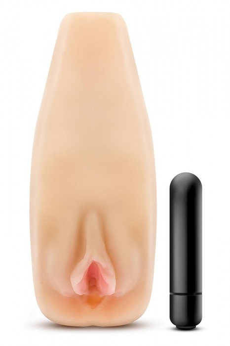 Мастурбатор-вагина с вибрацией Soft   Wet Natasha Realistic Beige Masturbator - Blush Novelties - во Владивостоке купить с доставкой