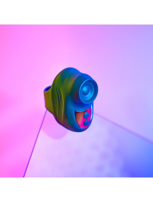 Зеленый клиторальный стимулятор на палец Kisscool - Love to Love