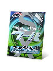 Презерватив Sagami Xtreme Mint с ароматом мяты - 1 шт. - Sagami - купить с доставкой во Владивостоке