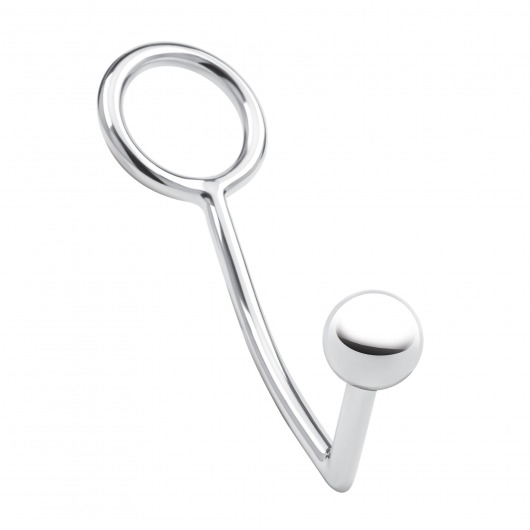 Кольцо на пенис с анальным стимулятором Stainless Steel Anal Hook   Cock Ring - BlueLine - во Владивостоке купить с доставкой