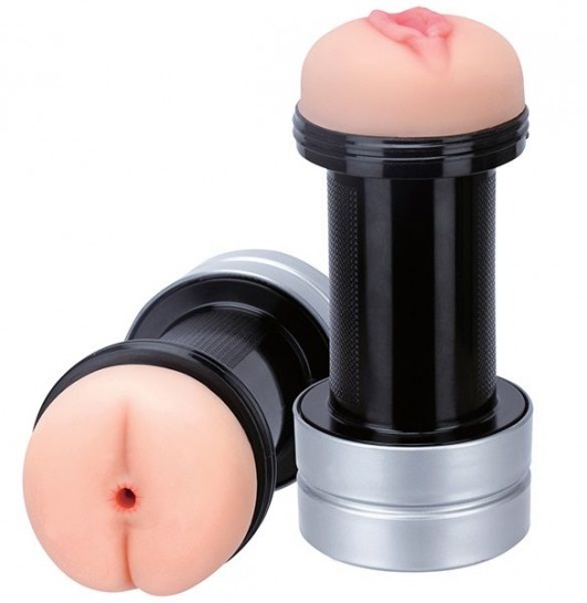 Мастурбатор 2-в-1 REALSTUFF 2 IN 1 HUMMER ANUS   VAGINA: вагина и анус - Dream Toys - во Владивостоке купить с доставкой