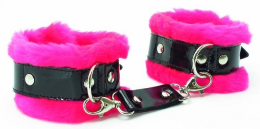 Розовые наручники с мехом BDSM Light - БДСМ Арсенал - купить с доставкой во Владивостоке